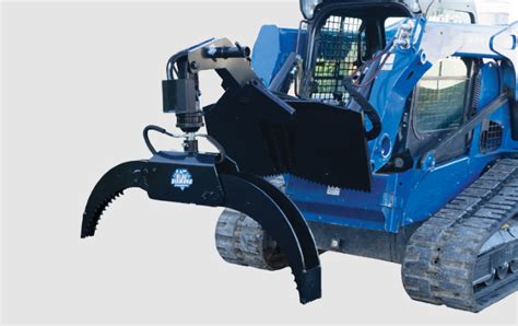 skid steer with log grapple|rotating log grapple blue diamond.